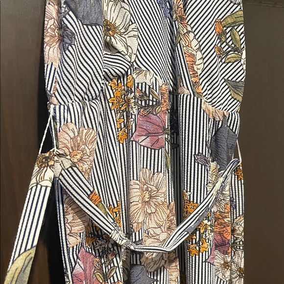 See You Monday Floral Striped Maxi Romper - Picture 5 of 6